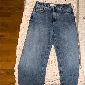 Zara Blue Straight Leg Jeans